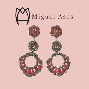 Miguel Ases Coral Earrings